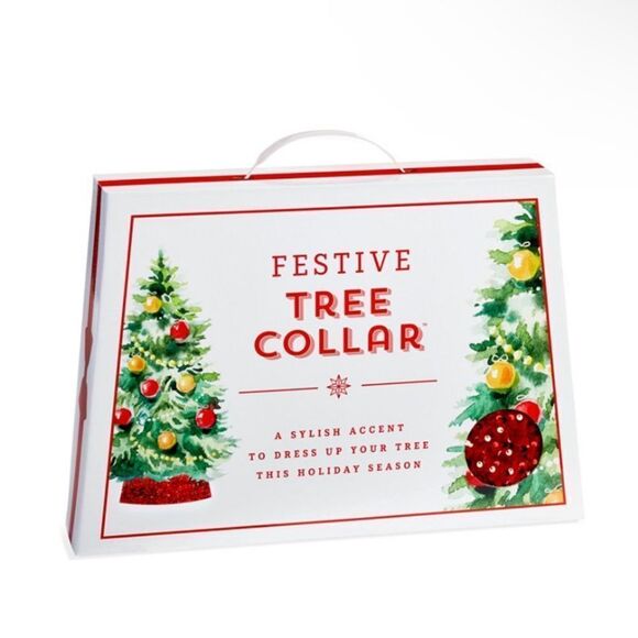 Giftcraft Red Sequin Tree Collar - Picture 2 of 4